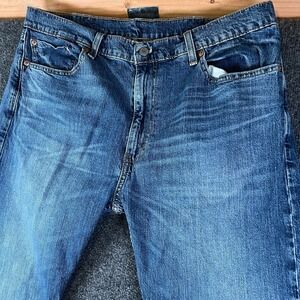 Levi's 505 Jeans‎ Mens 39x28.5 Blue Denim Cotton Stretch Mid Rise Straight Leg